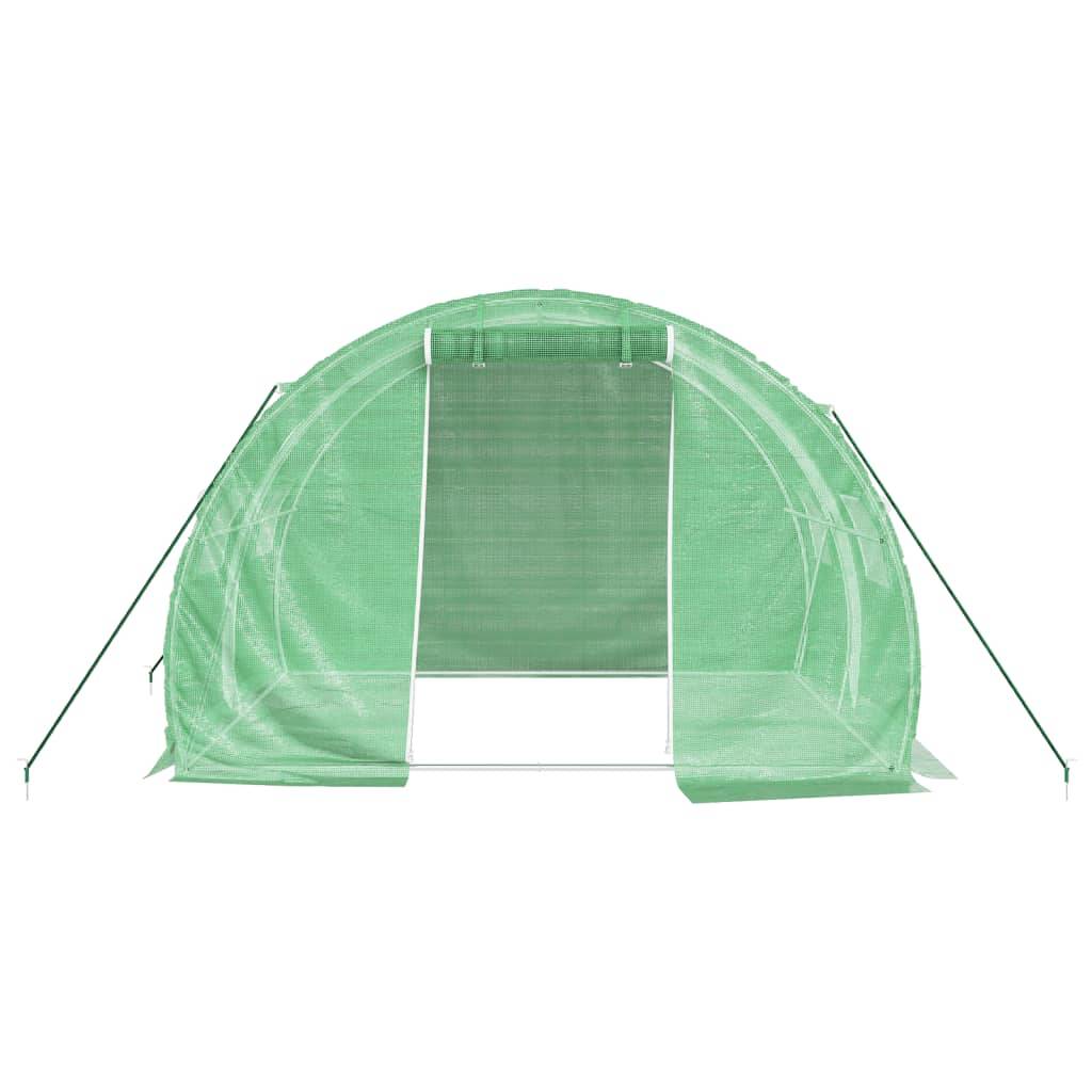 Serre de jardin 6m² - Serre de culture avec cadre en acier vert 3x2x2 m MAISON CHIC - Image 4