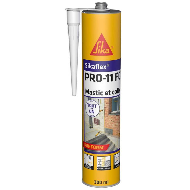 Mastic colle polyuréthane SIKAFLEX PRO 11 FC gris cartouche 300ml - SIKA - 659662 - Image 2