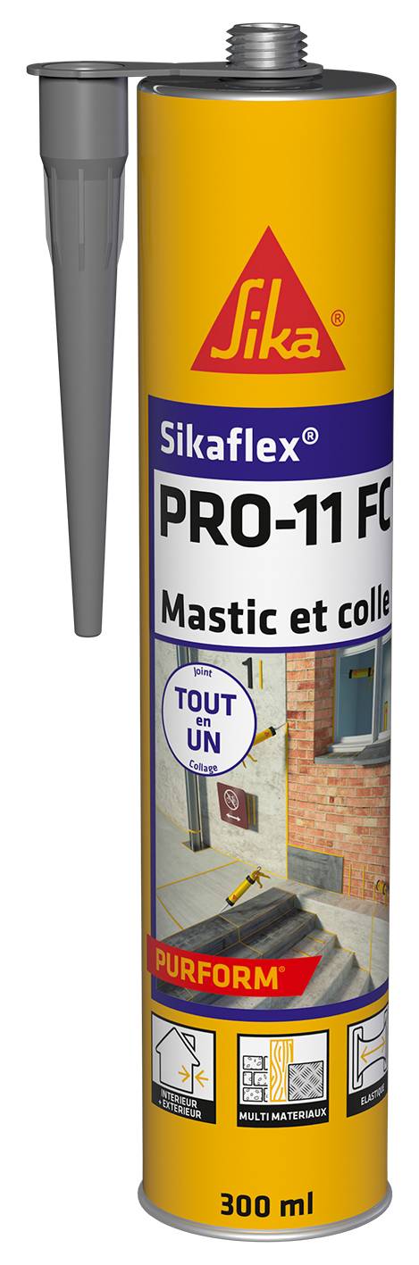 Mastic colle polyuréthane SIKAFLEX PRO 11 FC gris cartouche 300ml - SIKA - 659662 - Image 1