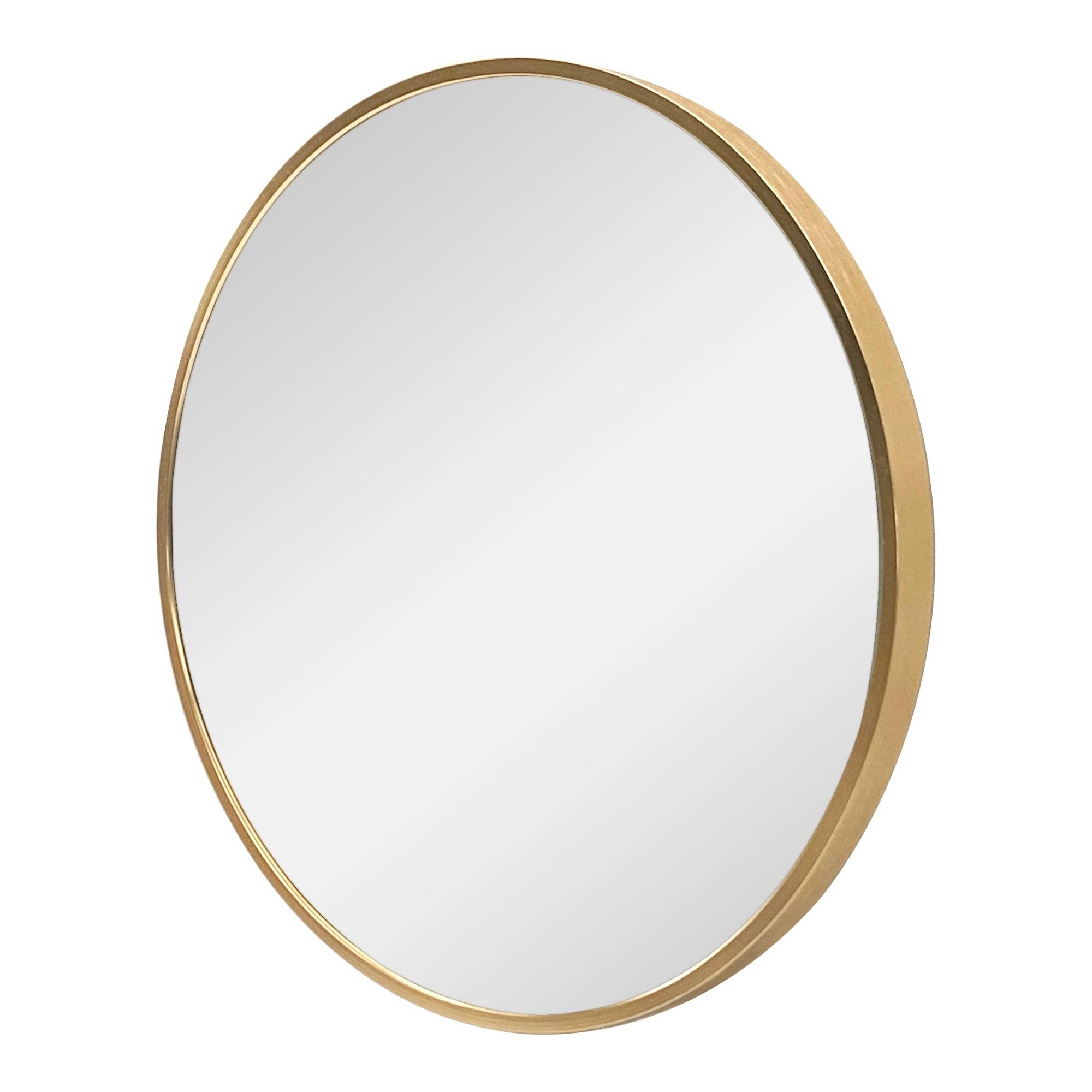 Helloshop26 - Miroir mural rond diamètre 60 cm doré - Imagen 1
