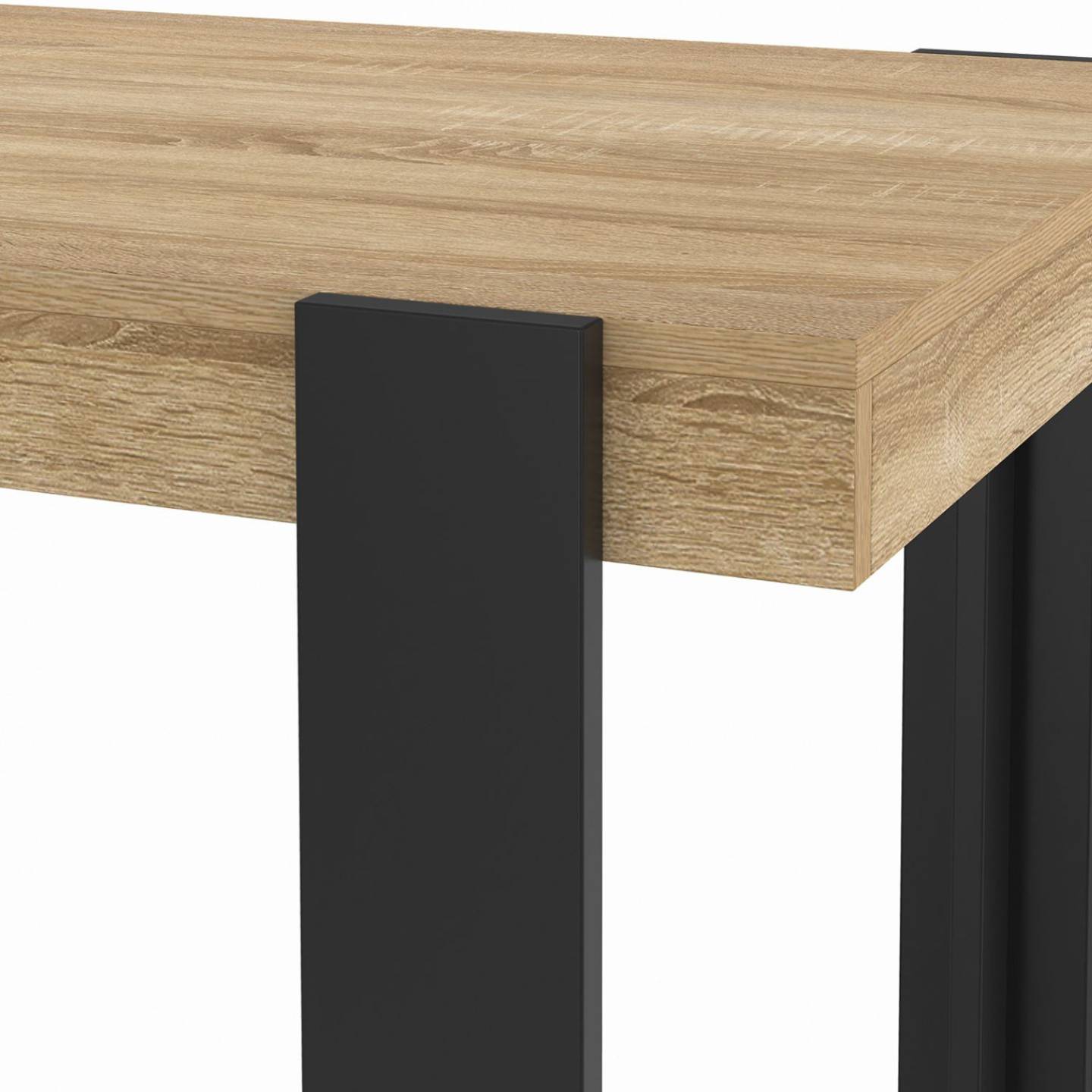 Table haute de bar PHOENIX bois et noir 90 cm - Image 5