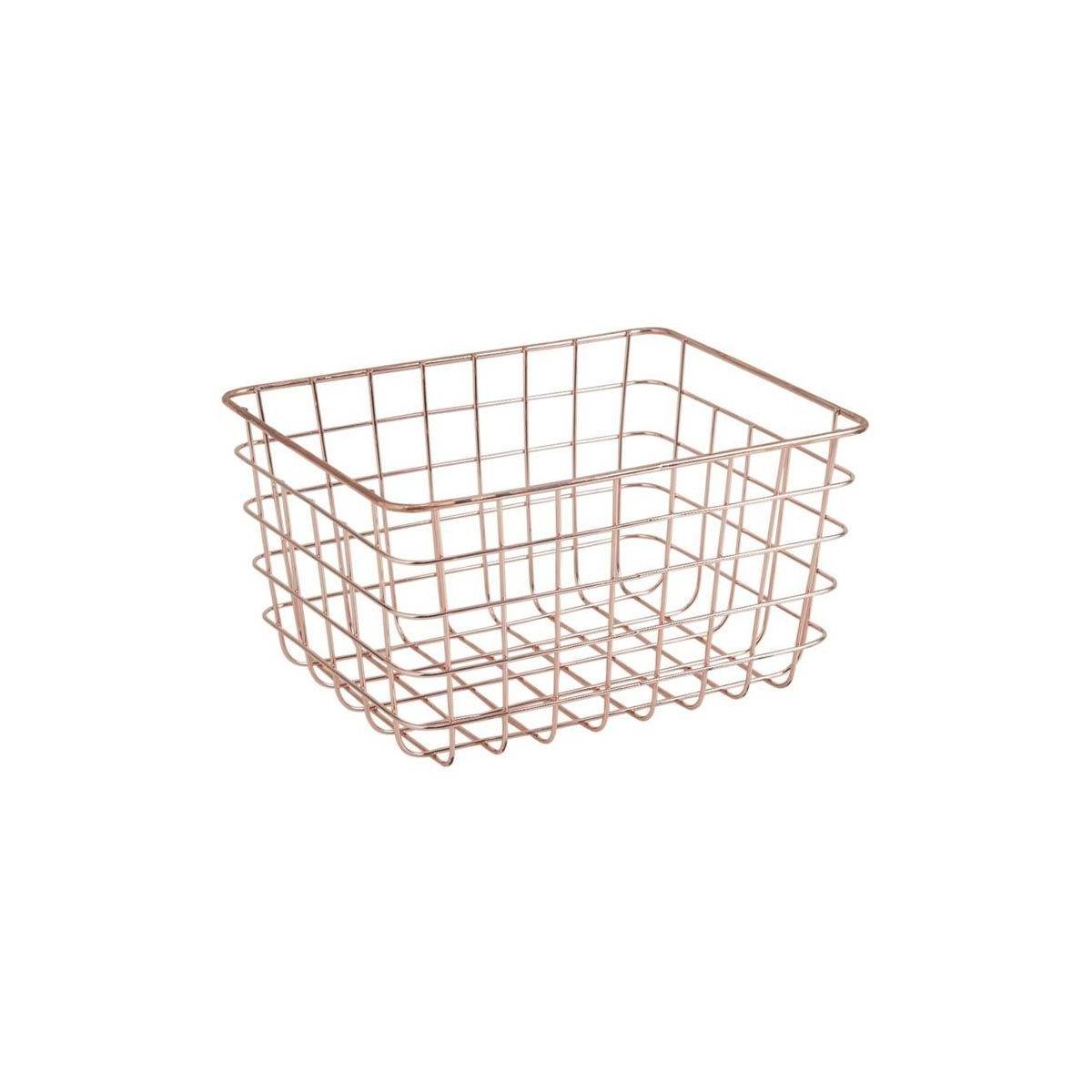 Aubry Gaspard - Corbeille de rangement en métal cuivré 24 x 19 x 13 cm Aubry Gaspard