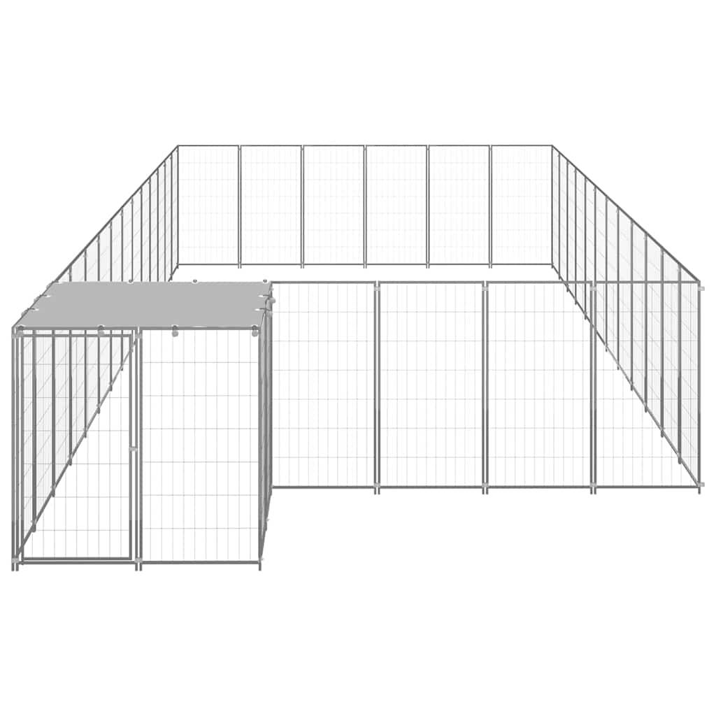 Vidaxl - Chenil Argenté 22,99 m² Acier vidaXL 3082223 - Imagen 7