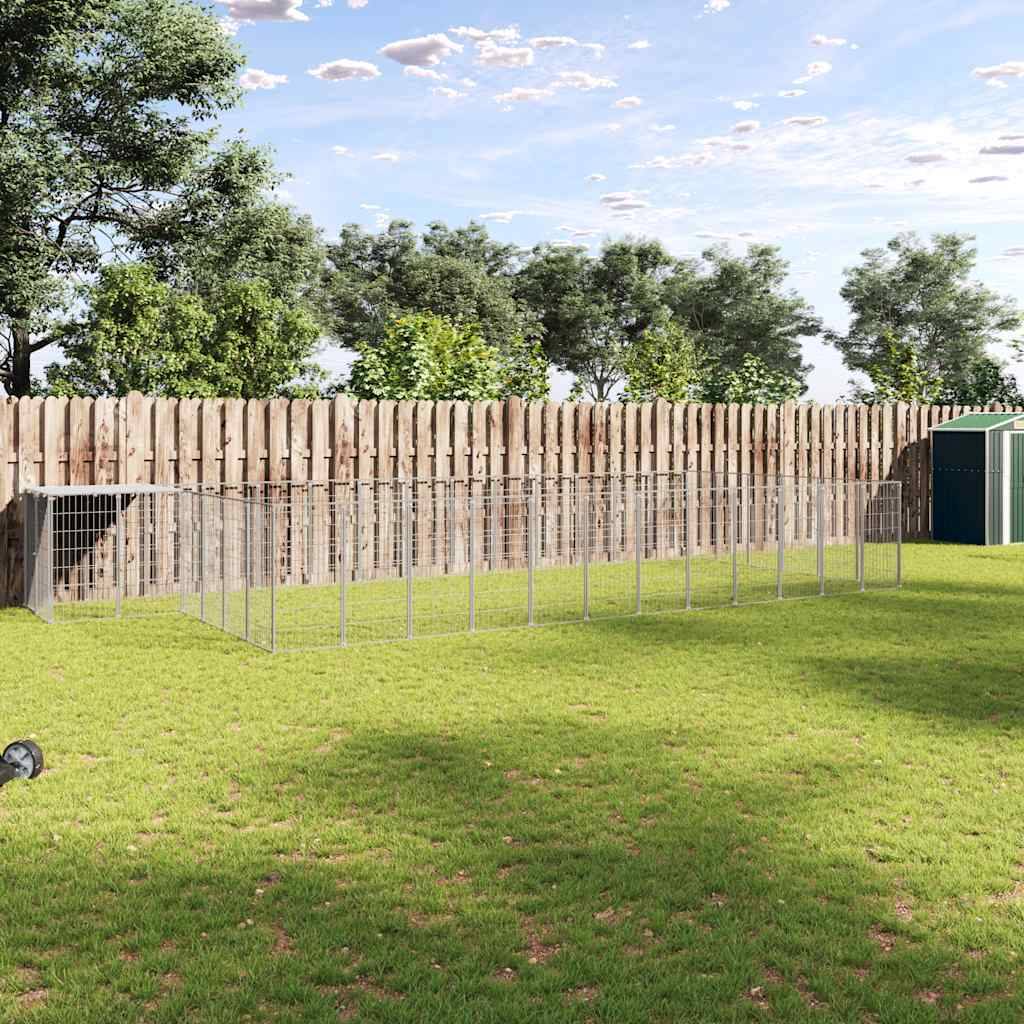 Vidaxl - Chenil Argenté 22,99 m² Acier vidaXL 3082223 - Imagen 1