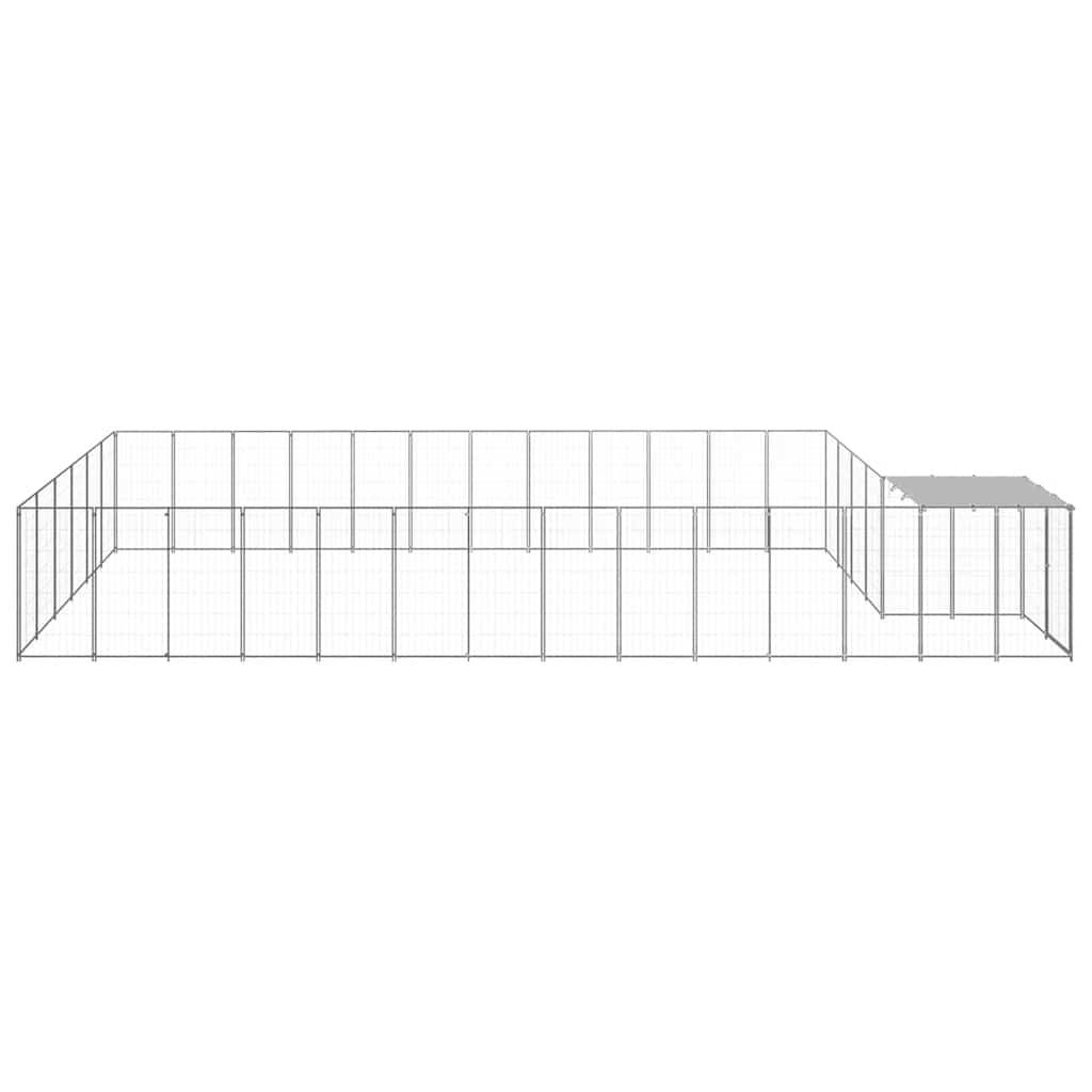 Vidaxl - Chenil Argenté 22,99 m² Acier vidaXL 3082223 - Imagen 5