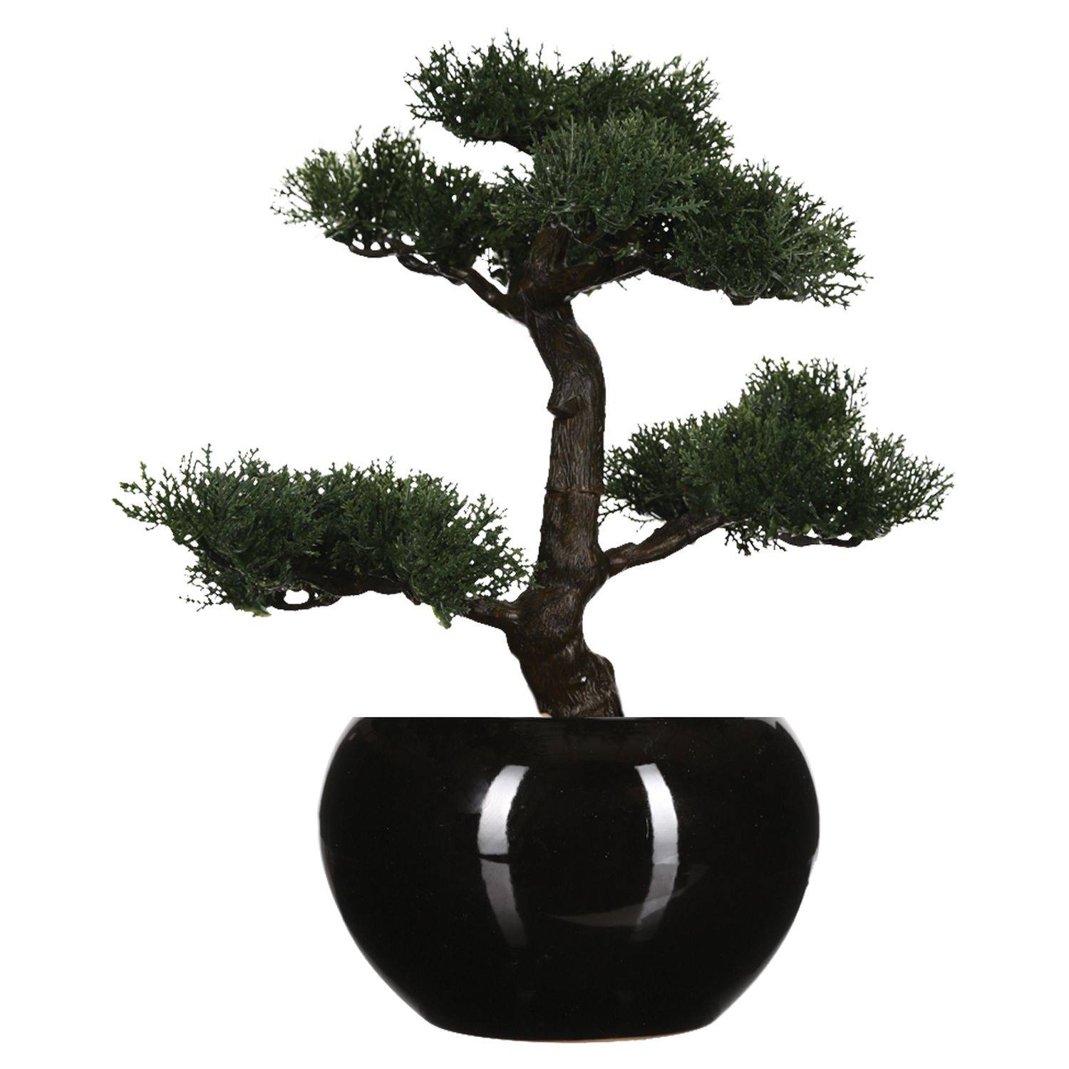 Bonsaï artificiel avec pot - H. 36 cm - Noir - Atmosphera - Image 1