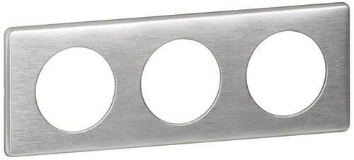 Legrand - Plaque CELIANE métal 3 postes L232mm finition aluminium - LEGRAND - 068923