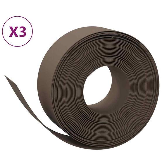 Bordure de pelouse polyéthylène décoration extérieurs 10mx20cm brun - ComfortXL Outdoor Living - Image 2