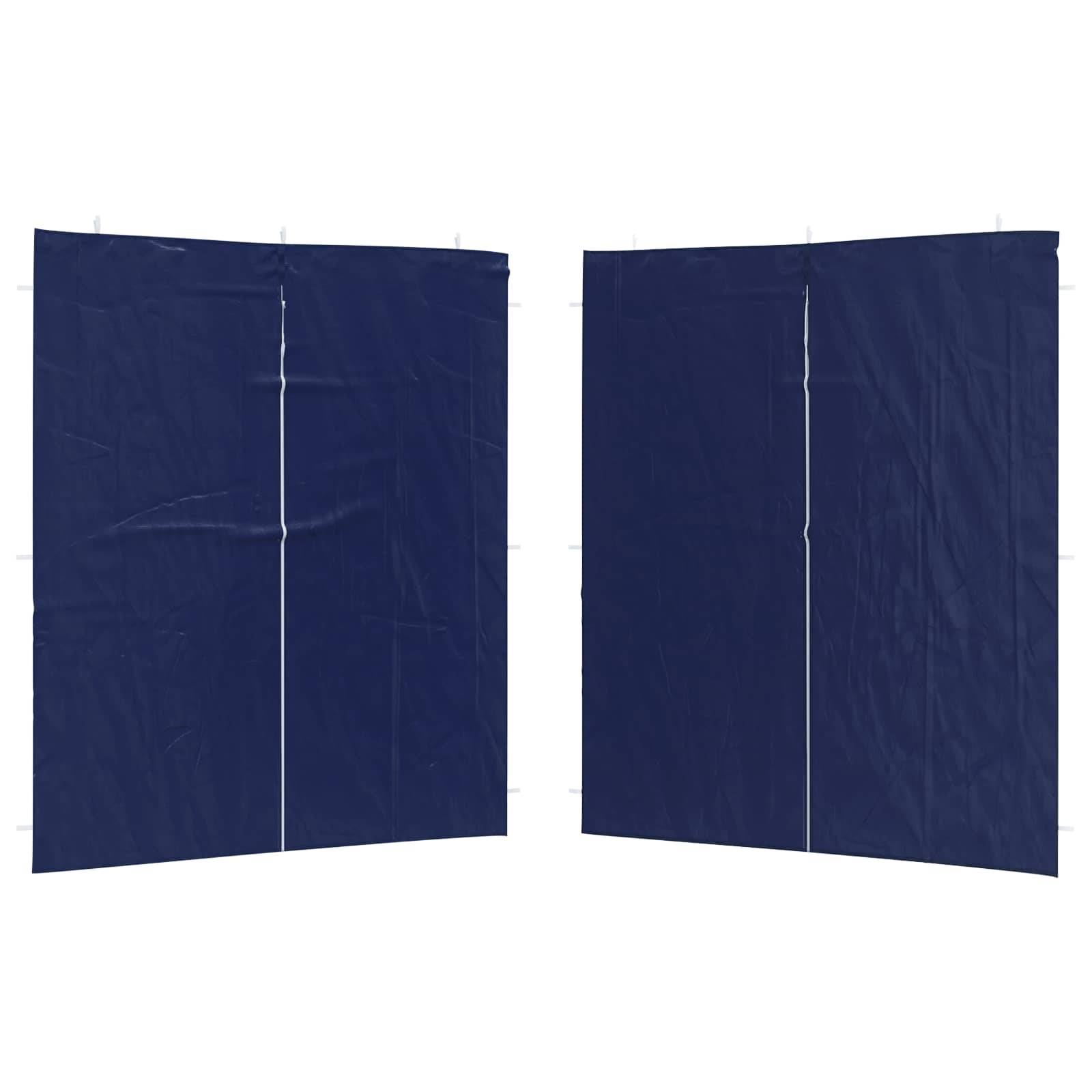 Mur de tente de fête PE et acier bleu 200 x 195 cm - PANGIVO - Image 2