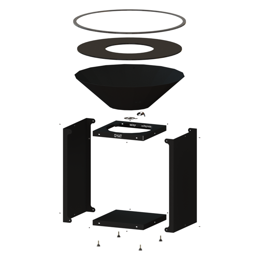 Brasero B.B.O 88 Noir -  Ø84 cm Acier thermolaqué - OYAT - Image 5