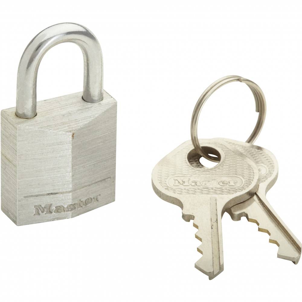 Master Lock - Lot de 4 cadenas à clé MASTER LOCK aluminium, l.20 mm - Image 2