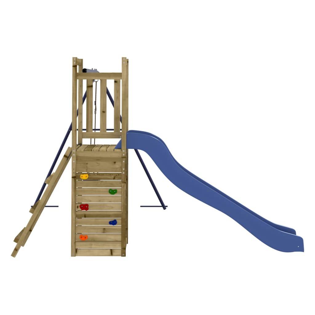 Helloshop26 - Aire de jeux d'extérieur balançoires toboggan portiques robuste jeux jardin 237 x 321 x 169 cm bois de pin imprégné - Imagen 3
