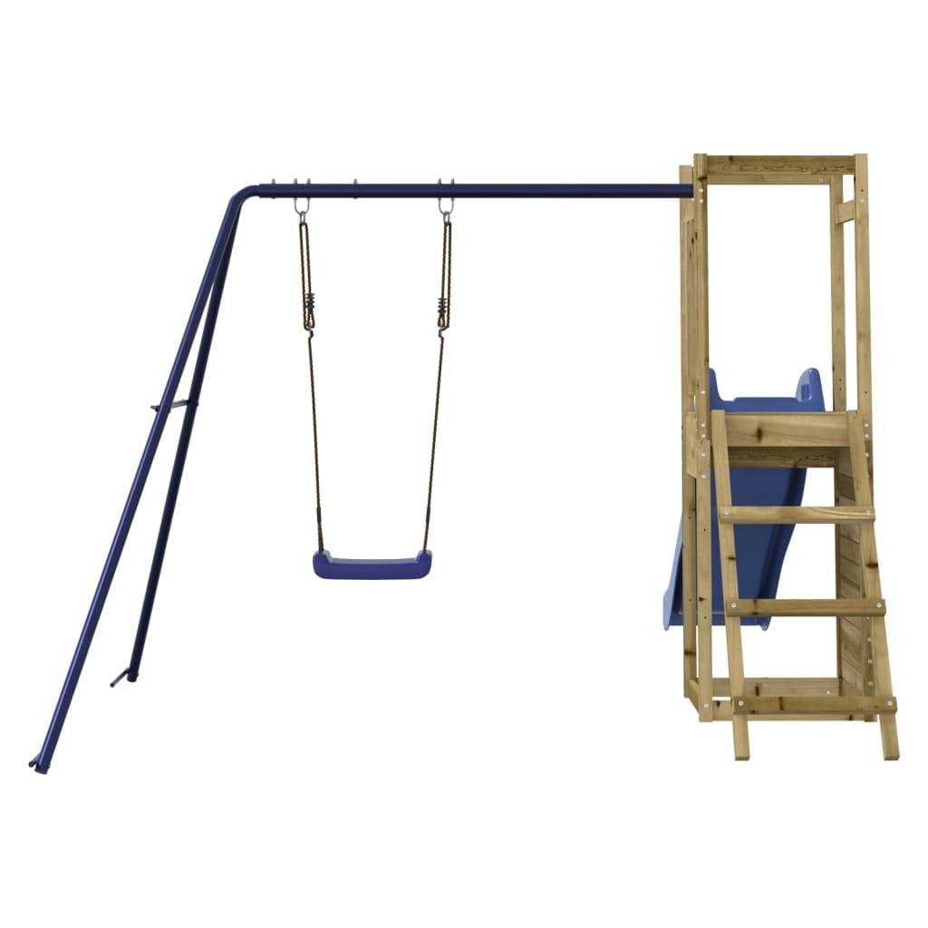 Helloshop26 - Aire de jeux d'extérieur balançoires toboggan portiques robuste jeux jardin 237 x 321 x 169 cm bois de pin imprégné - Imagen 5