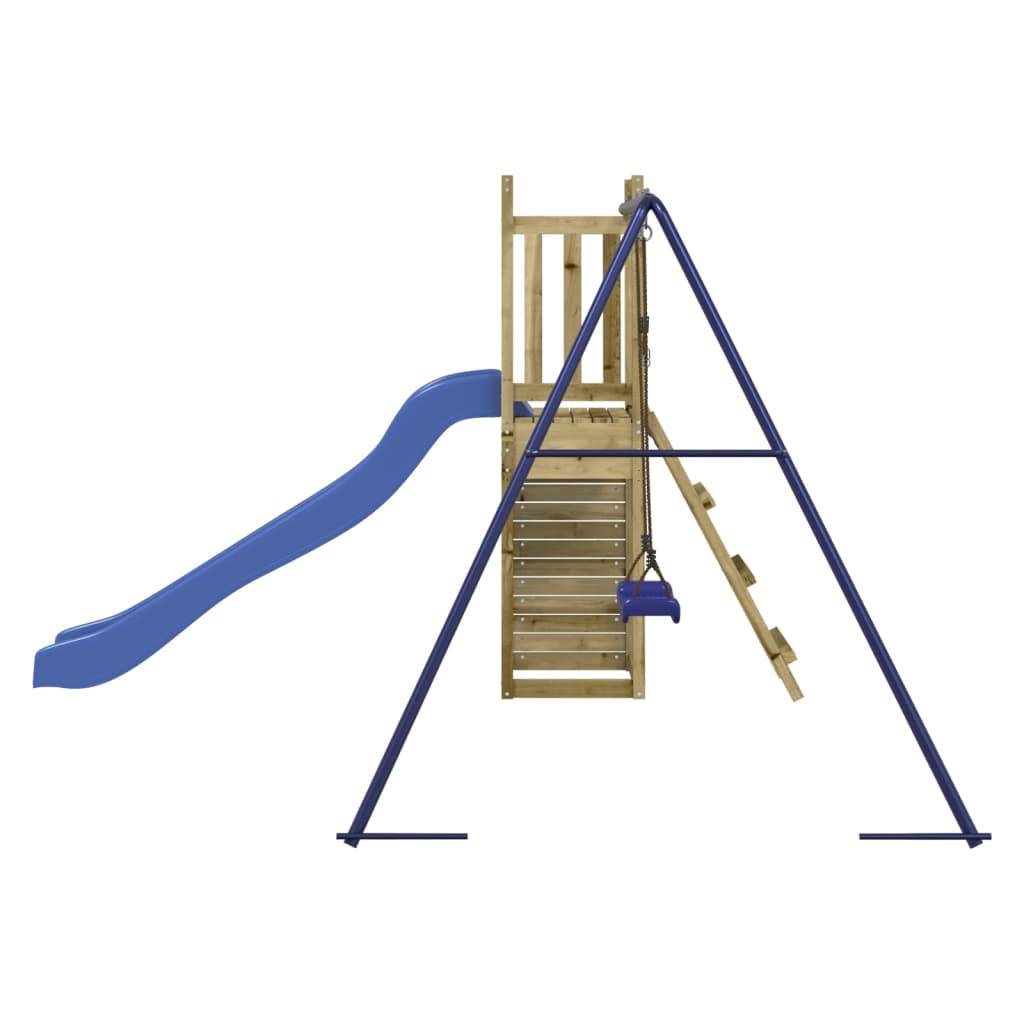 Helloshop26 - Aire de jeux d'extérieur balançoires toboggan portiques robuste jeux jardin 237 x 321 x 169 cm bois de pin imprégné - Imagen 4
