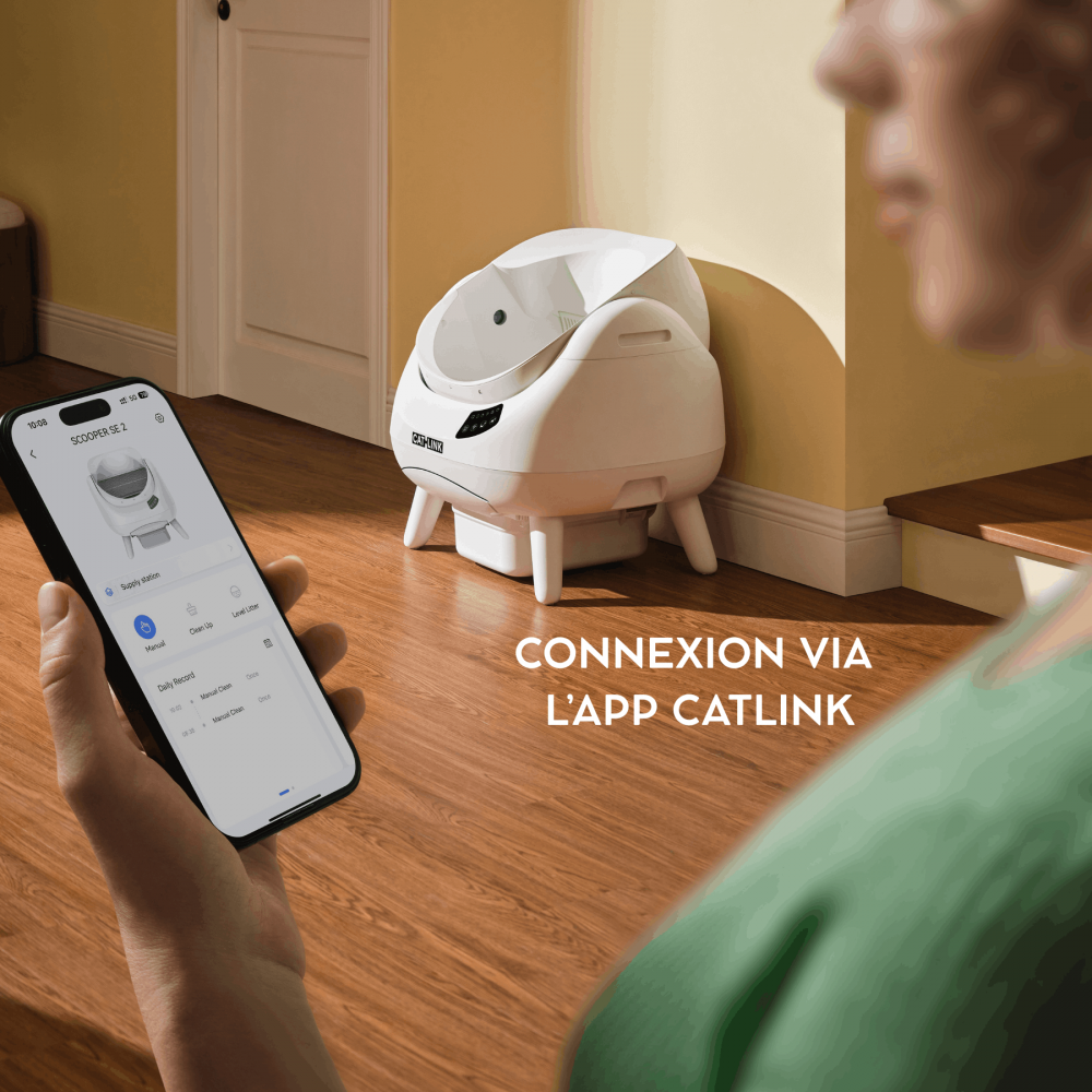 Catlink Open-X Litière autonettoyante pour chats - Blanc CATLINK - Image 3