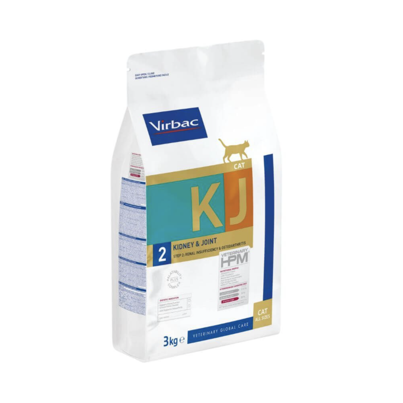 CROQUETTES CHAT VETERINARY HPM CAT KJ2 KIDNEY JOINT - VIRBAC 3 kg - Image 2