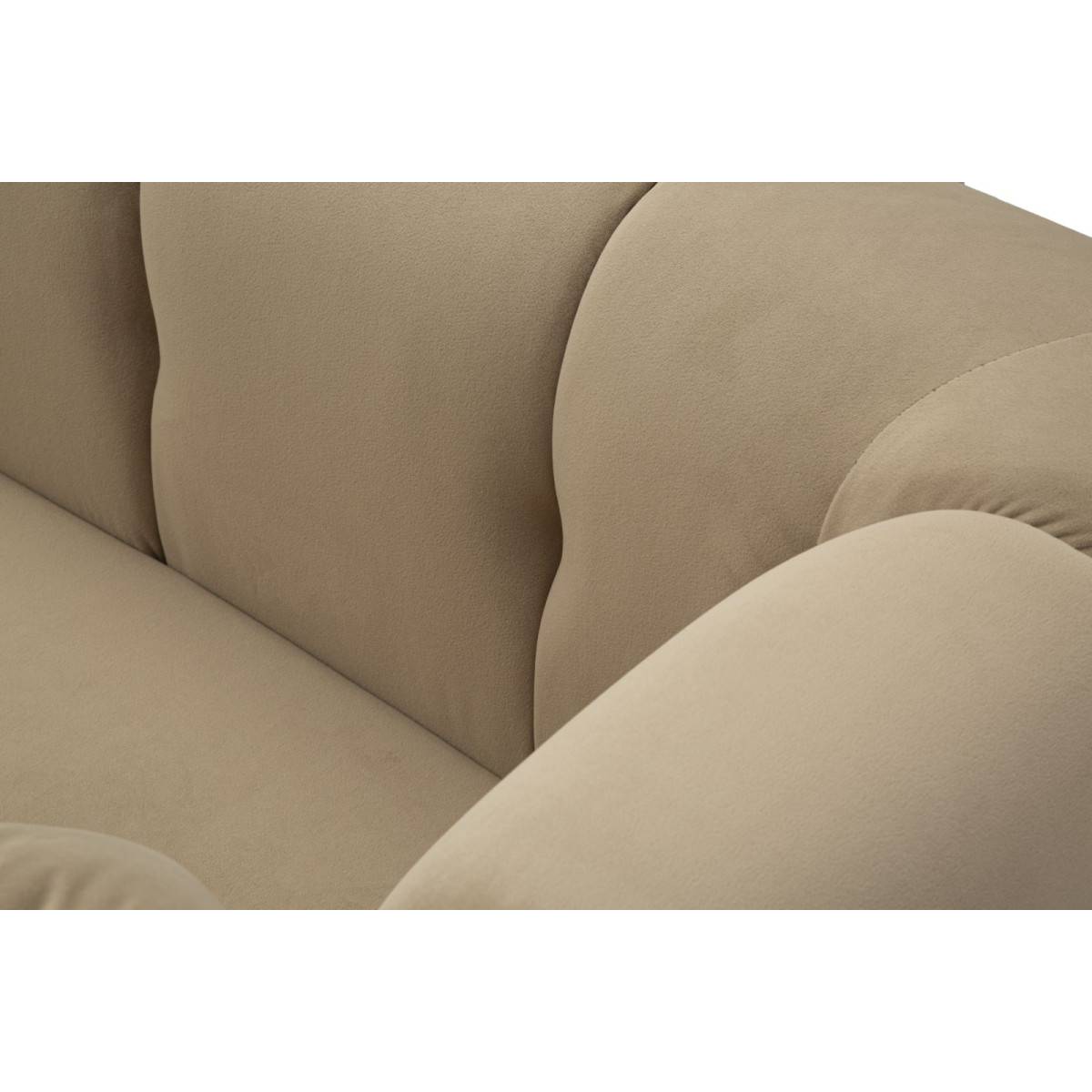 Paris Prix - Fauteuil en Velours Matelassé "Alma" 97cm Gris - Image 10