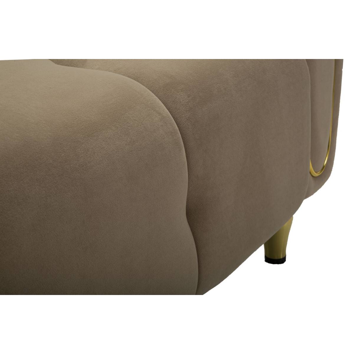 Paris Prix - Fauteuil en Velours Matelassé "Alma" 97cm Gris - Image 7