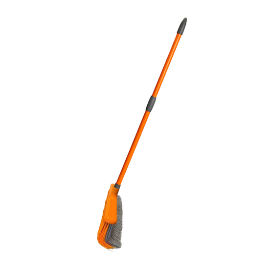 Balai de Cantonnier à Poils Recourbés | Balai Brosse Extérieur | Outils jardinage avec Manche Télescopique de 93 à 153 cm- VENTEO - Image 1