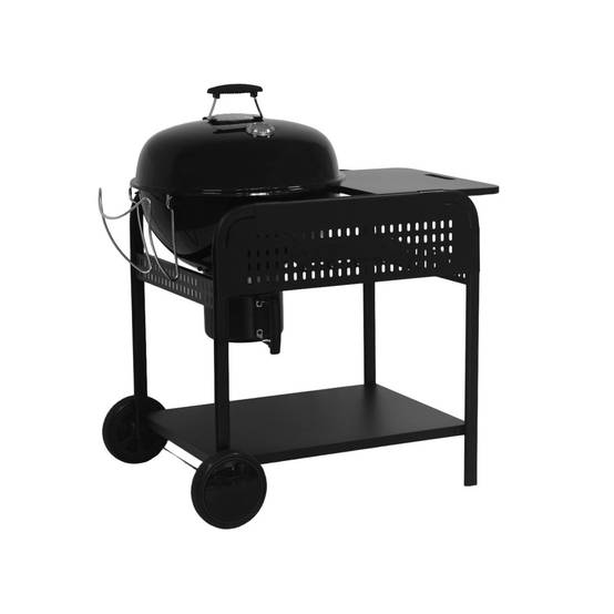 sweeek - Barbecue rond charbon de bois acier émaillé Ø53cm. grill noir avec chariot - Maurice | sweeek - Image 2