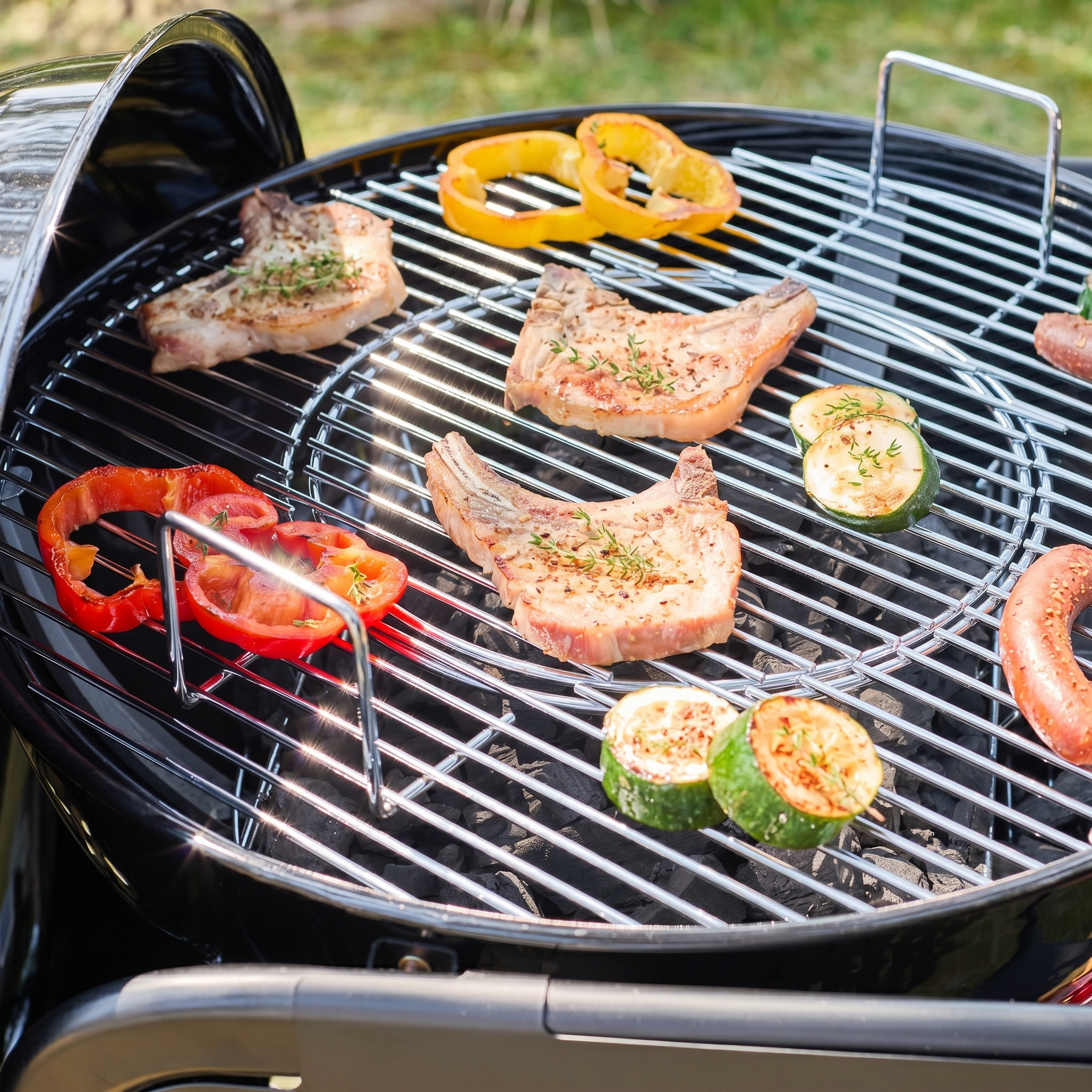 sweeek - Barbecue rond charbon de bois acier émaillé Ø53cm. grill noir avec chariot - Maurice | sweeek - Image 6