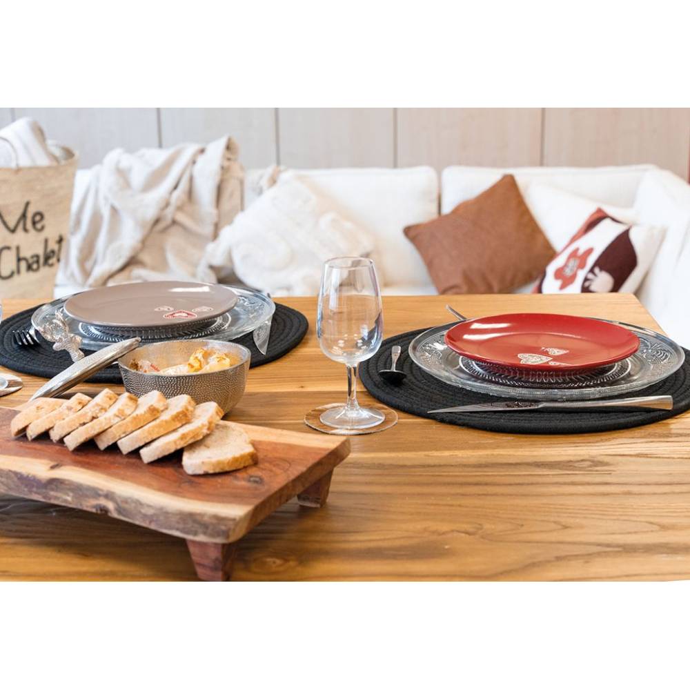 Aubry Gaspard - Set de table 38 cm (Lot de 6) Noir - Imagen 2