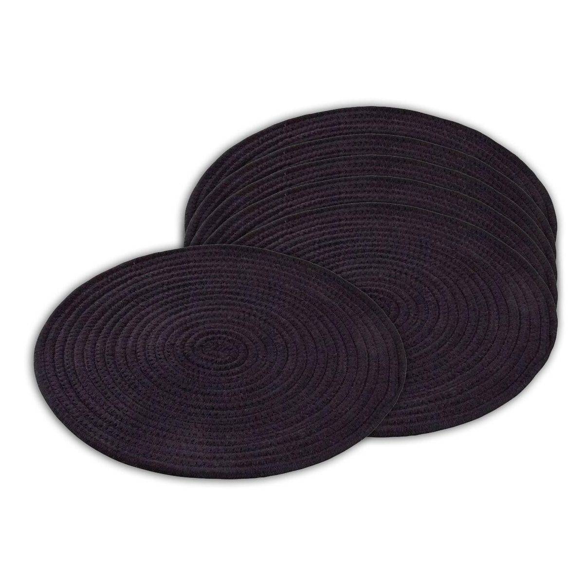 Aubry Gaspard - Set de table 38 cm (Lot de 6) Noir - Imagen 1