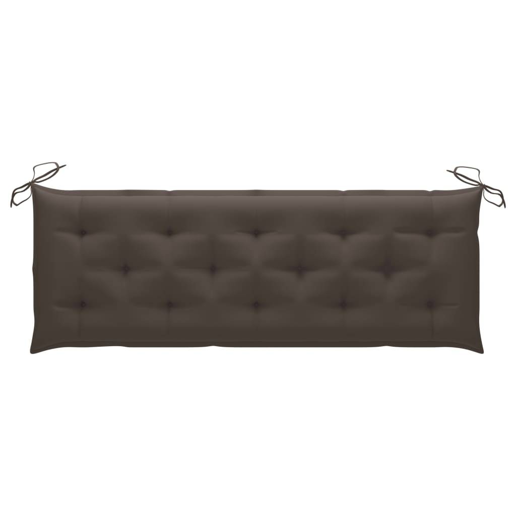 Helloshop26 - Banc de jardin meuble de patio d'extérieur terrasse avec coussin 157 cm bois d'acacia massif - Imagen 6