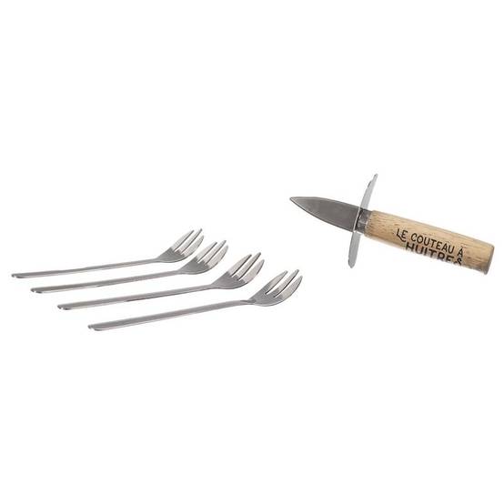 Cook Concept - Coffret couteau à huitres et 4 fourchettes en acier inoxydable - Image 4