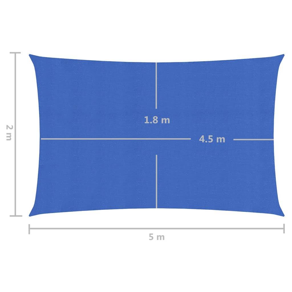 Helloshop26 - Voile toile d'ombrage parasol 160 g/m² PEHD 2 x 5 m bleu - Imagen 6