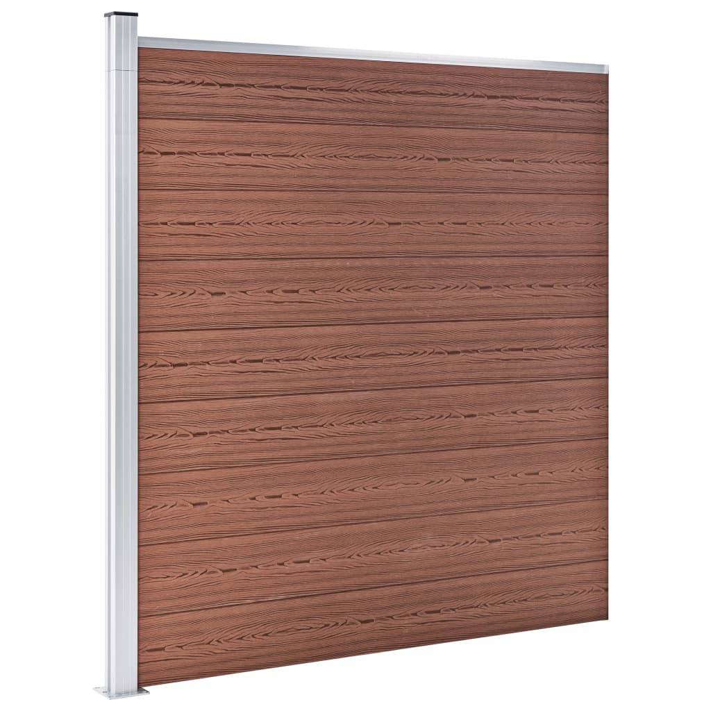 Clôture de jardin WPC 526 x 186 cm Marron - PANGIVO - Image 4