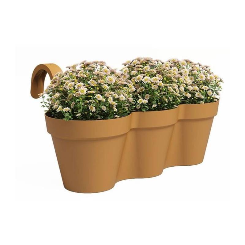 Pot Artevasi - Capri Triple - Balcon - Jaune Miel - L54 X P30,5 X H28 Cm - Image 2