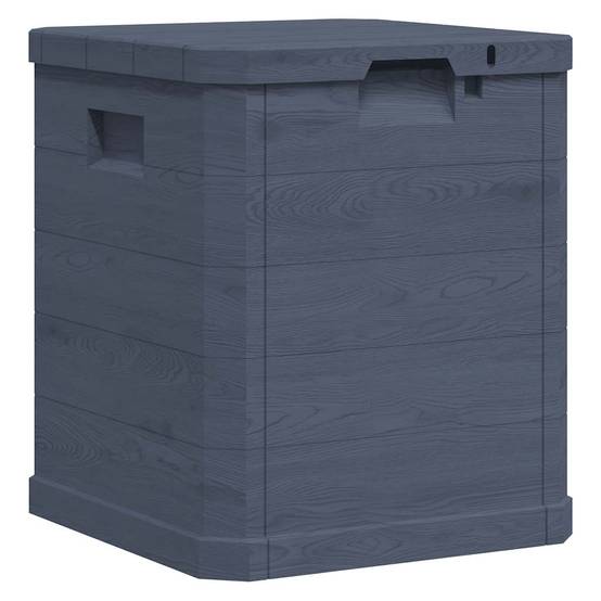 Coffre Rangement Compact Plastique Texture Bois pour Balcon 90L Anthracite 42,5x44x50 cm – ComfortXL Outdoor Living - Image 3