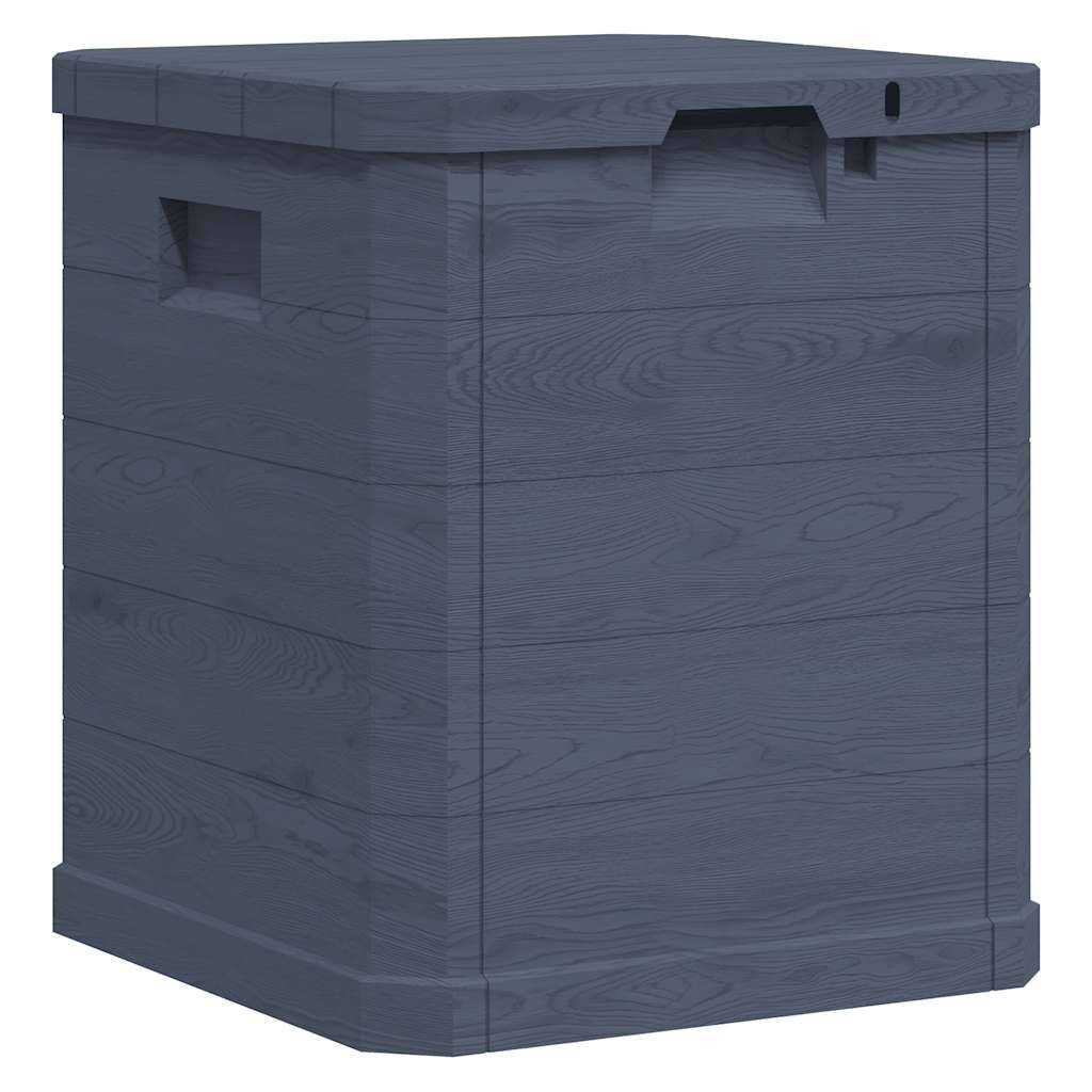 Coffre Rangement Compact Plastique Texture Bois pour Balcon 90L Anthracite 42,5x44x50 cm – ComfortXL Outdoor Living - Image 3