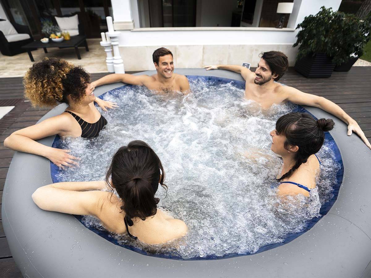 Bestway - Spa gonflable Lay-Z-Spa Santorini rond HydroJet Pro 5/7 places - Bestway - Imagen 3