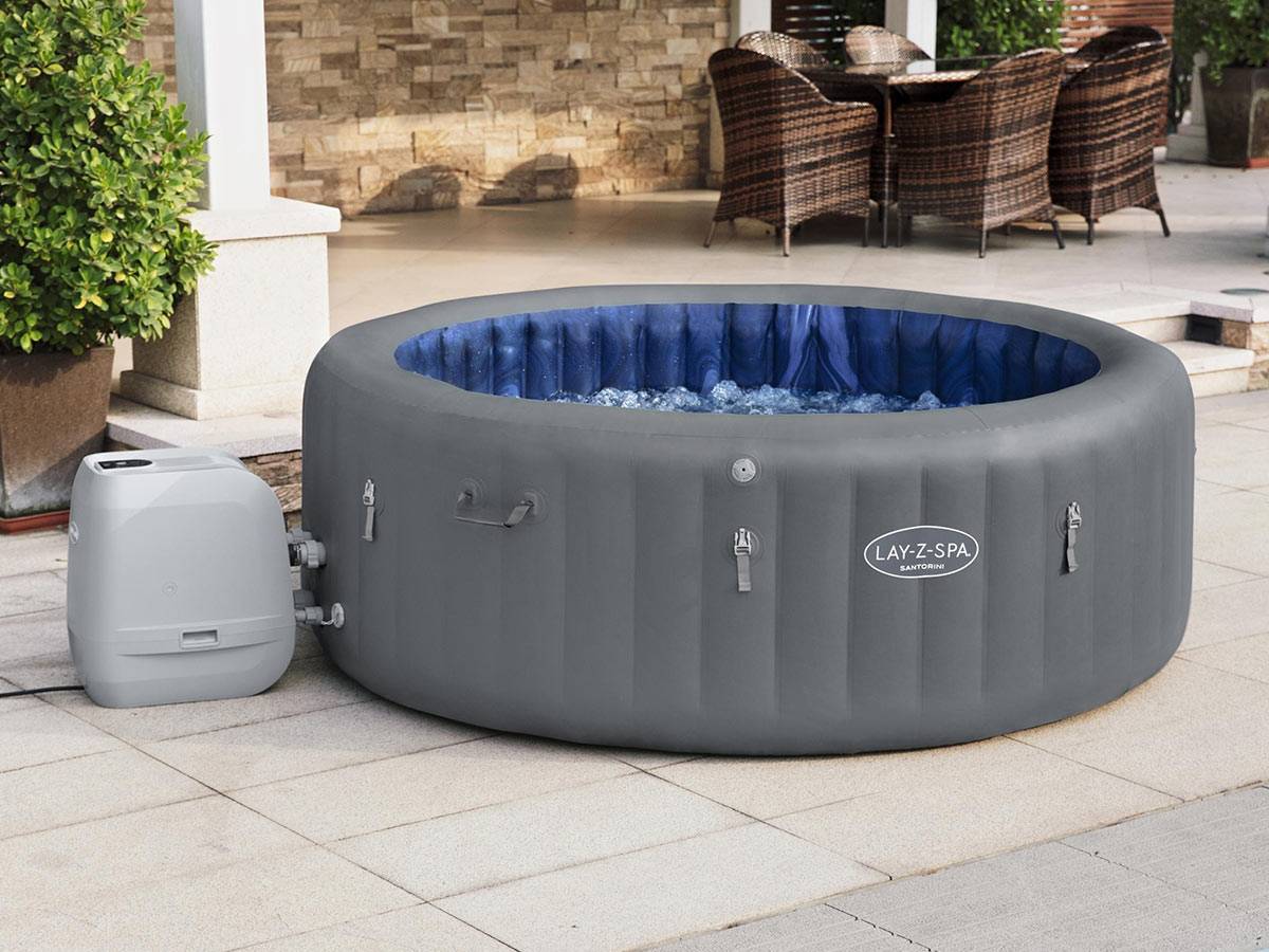 Bestway - Spa gonflable Lay-Z-Spa Santorini rond HydroJet Pro 5/7 places - Bestway - Imagen 8