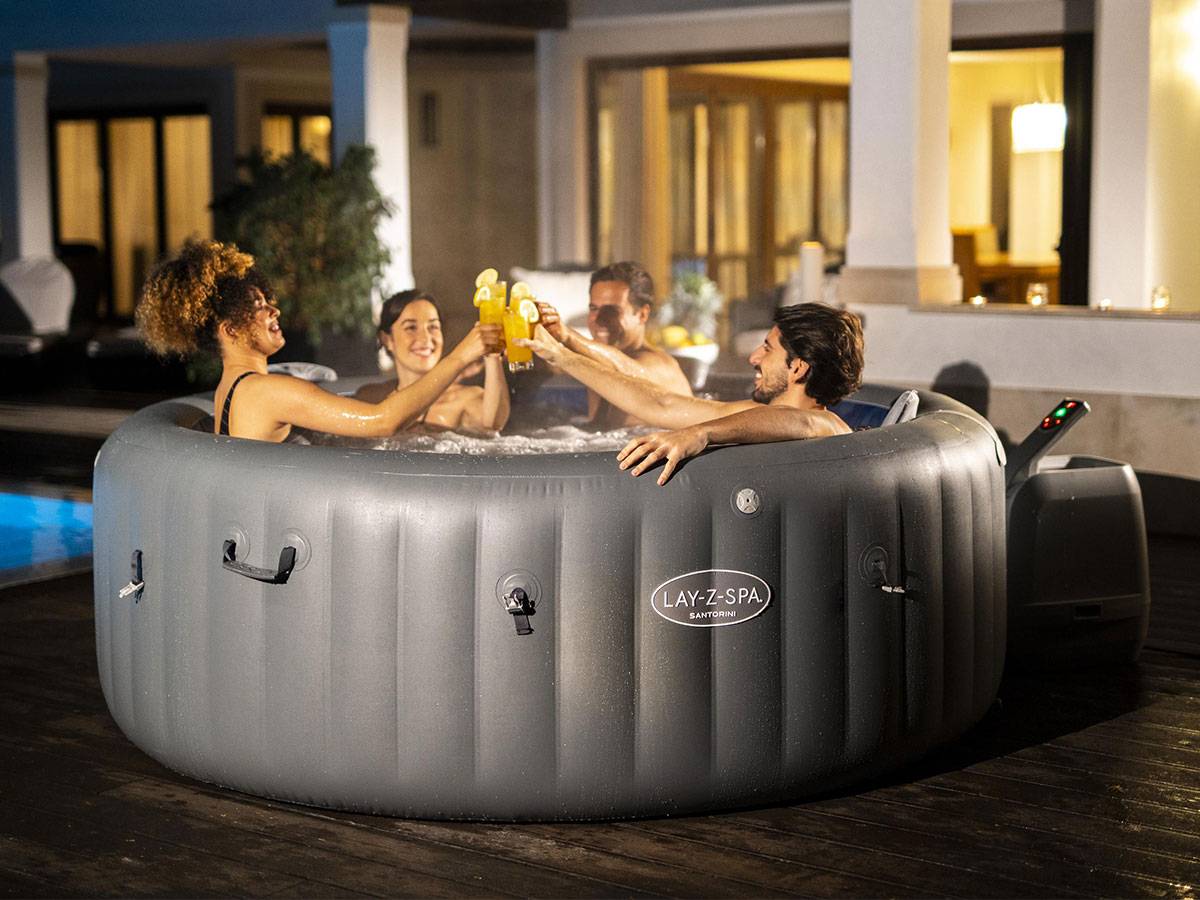 Bestway - Spa gonflable Lay-Z-Spa Santorini rond HydroJet Pro 5/7 places - Bestway - Imagen 6