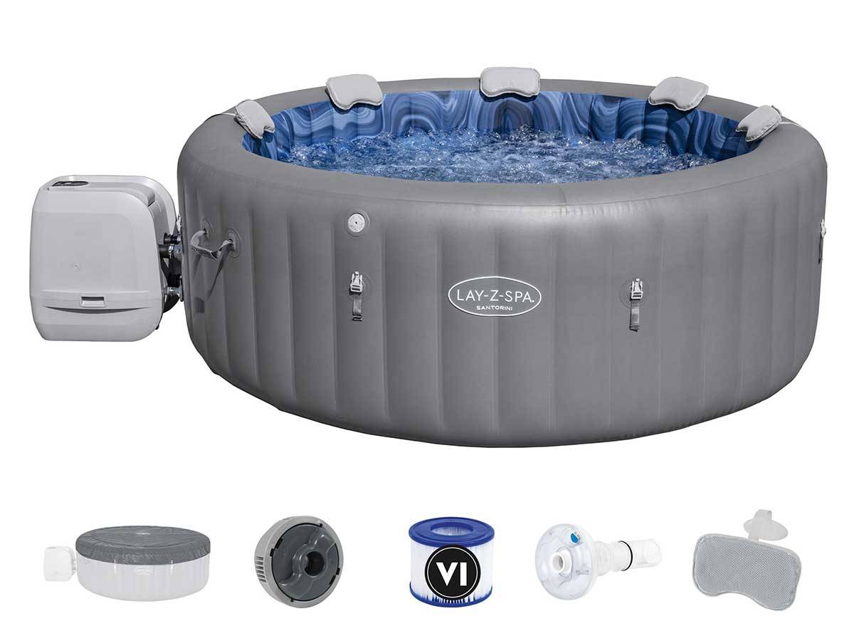 Bestway - Spa gonflable Lay-Z-Spa Santorini rond HydroJet Pro 5/7 places - Bestway - Imagen 1
