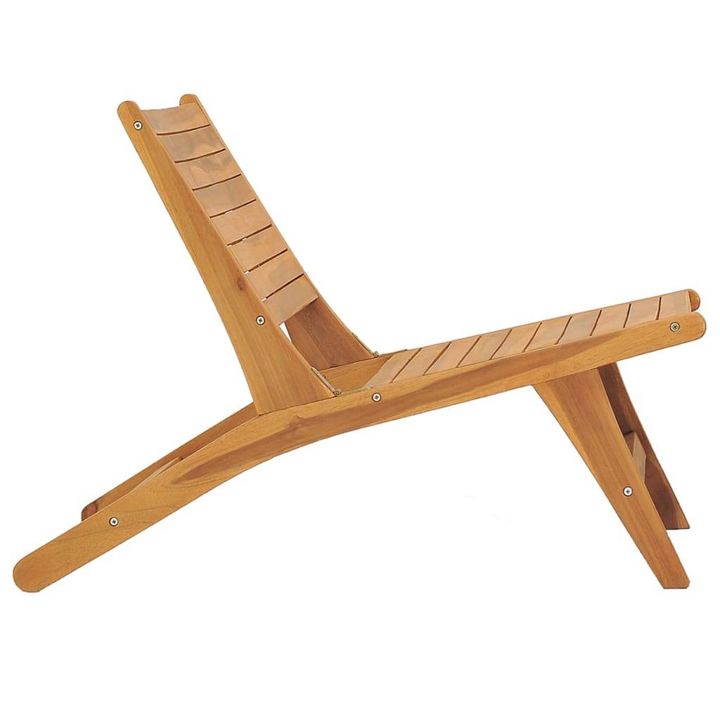 Vidaxl - Chaise de jardin avec repose-pied Bois de teck solide vidaXL 49366 - Imagen 6