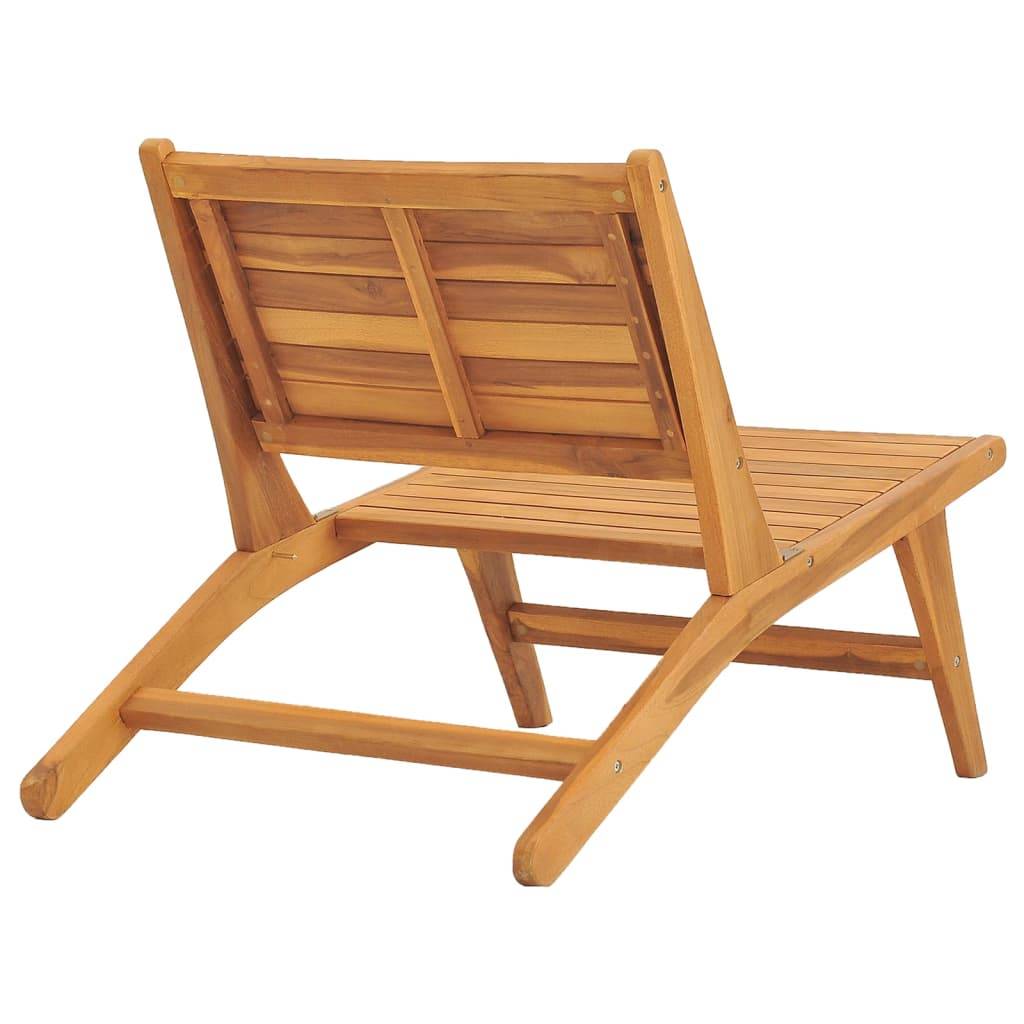 Vidaxl - Chaise de jardin avec repose-pied Bois de teck solide vidaXL 49366 - Imagen 7