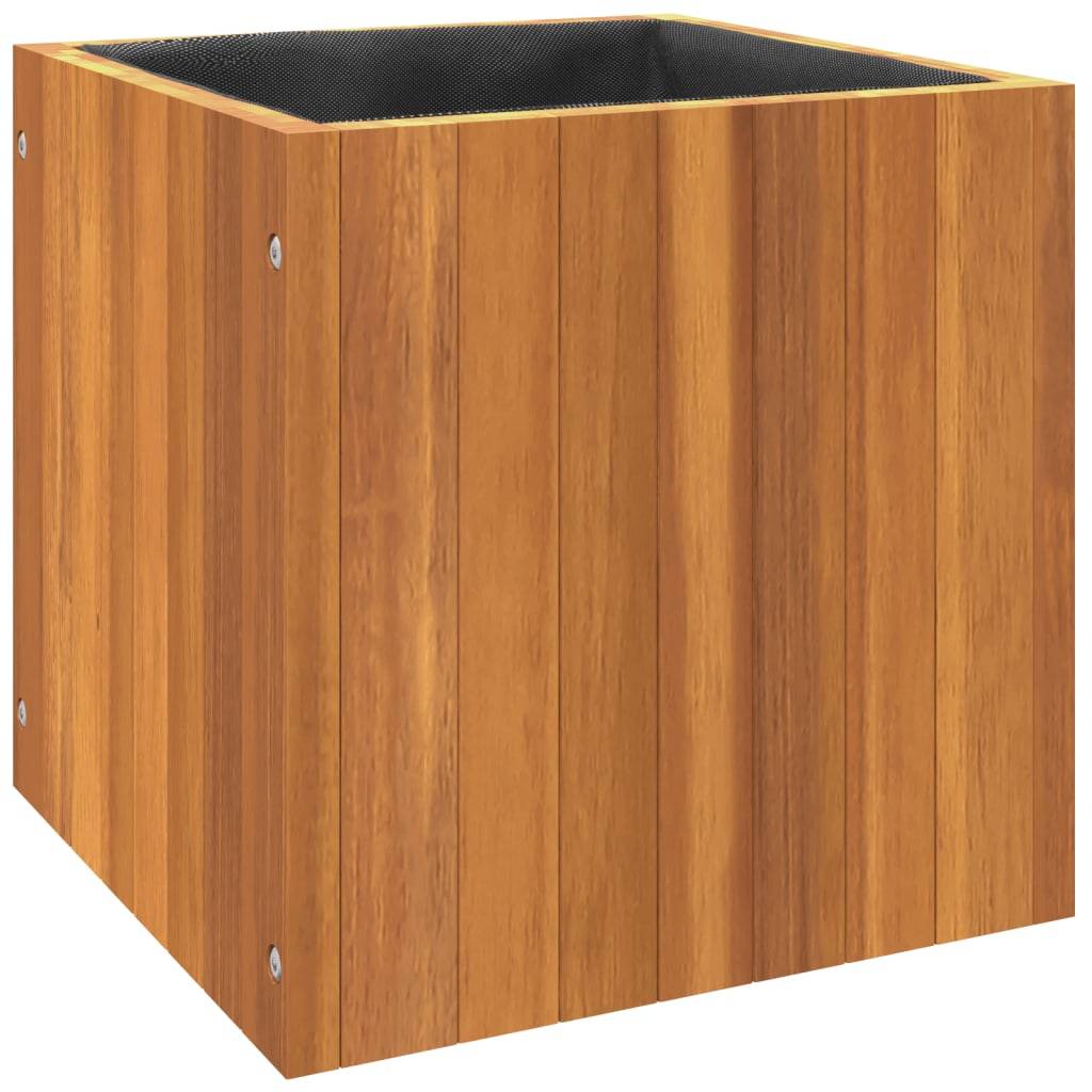 Jardinière bois d'acacia naturel 35 x 35 x 35 cm - PANGIVO - Image 7