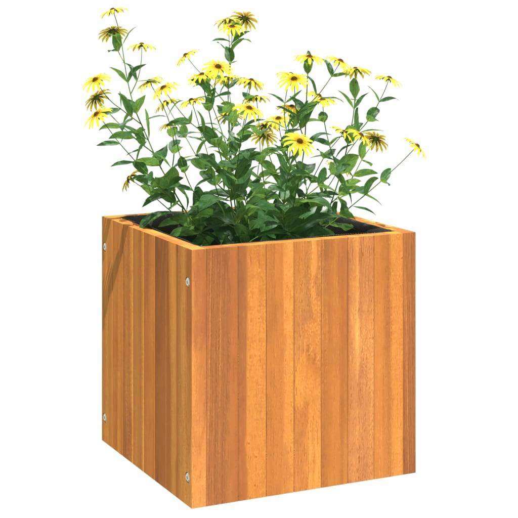 Jardinière bois d'acacia naturel 35 x 35 x 35 cm - PANGIVO - Image 4