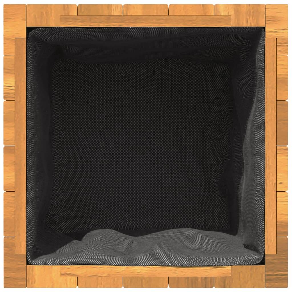 Jardinière bois d'acacia naturel 35 x 35 x 35 cm - PANGIVO - Image 8