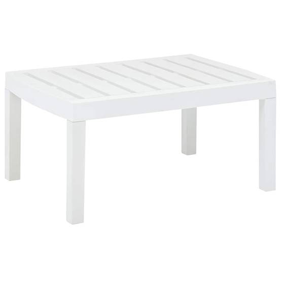 Table de jardin plastique blanc 78 x 55 x 38 cm - PANGIVO - Image 1
