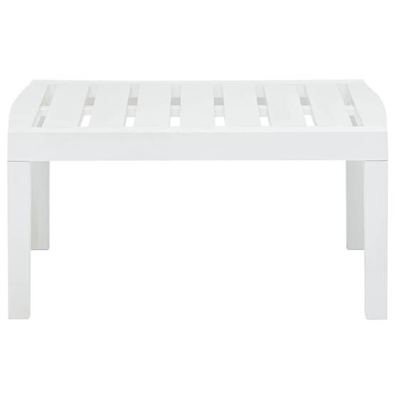 Table de jardin plastique blanc 78 x 55 x 38 cm - PANGIVO - Image 2
