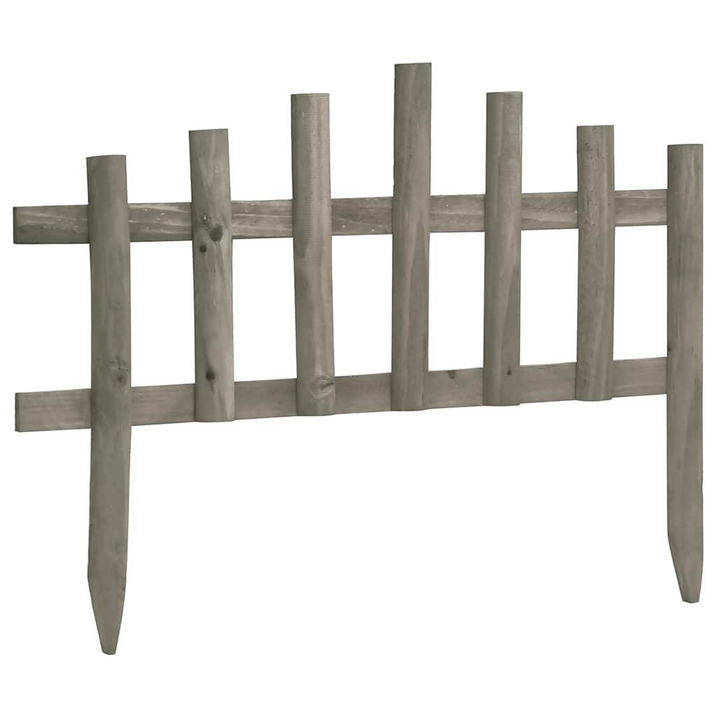 Bordure jardin bois sapin aménagement parterres décoration naturelle 10pcs 4,4m blanc - ComfortXL Outdoor Living - Image 3