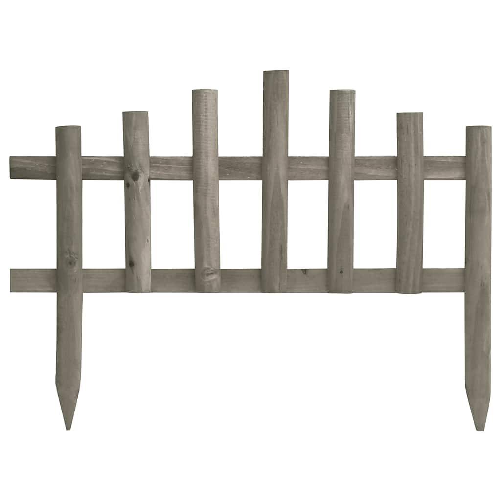 Bordure jardin bois sapin aménagement parterres décoration naturelle 10pcs 4,4m blanc - ComfortXL Outdoor Living - Image 2