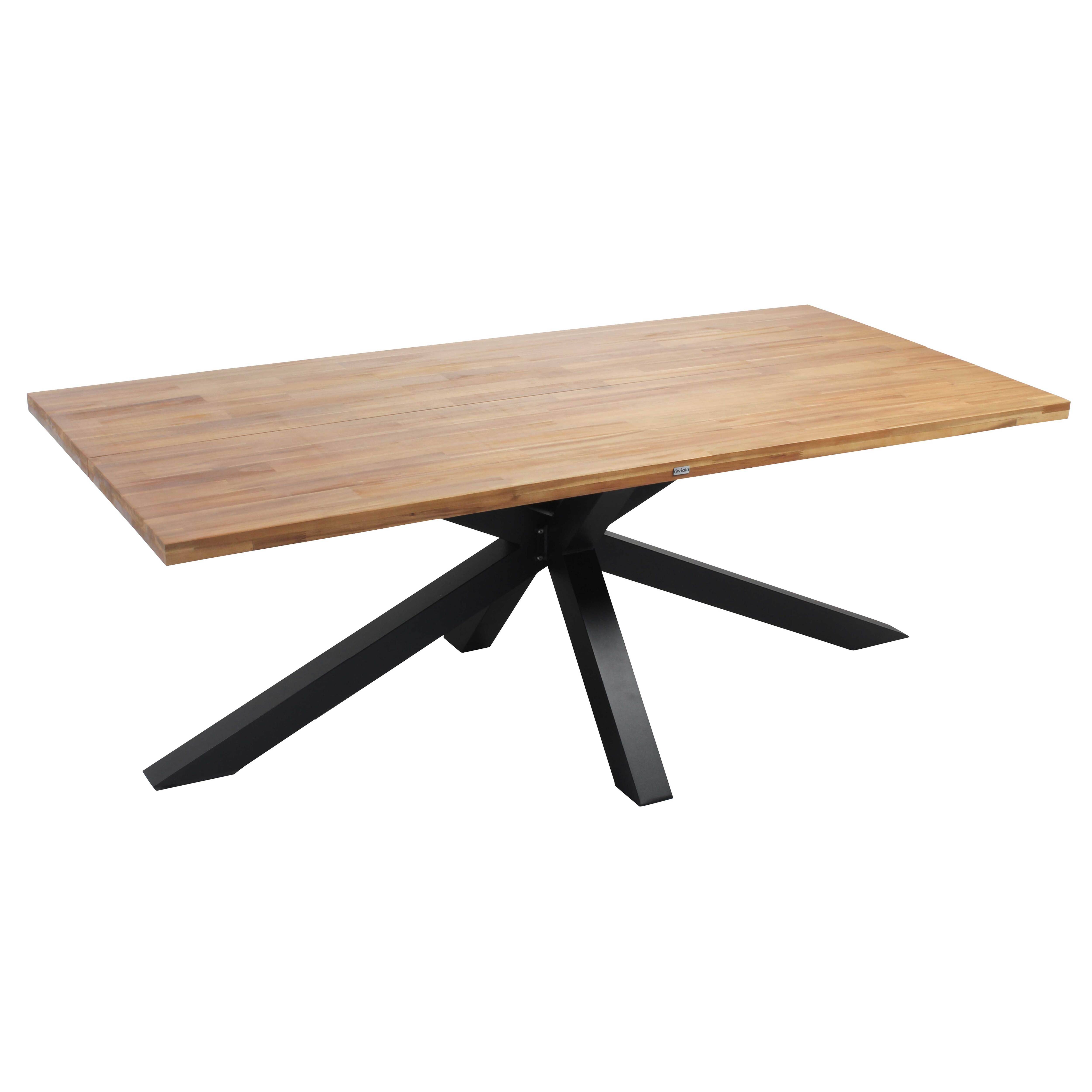 Oviala - Table de jardin et 8 chaises en aluminium et acacia Stella - Oviala - Imagen 4