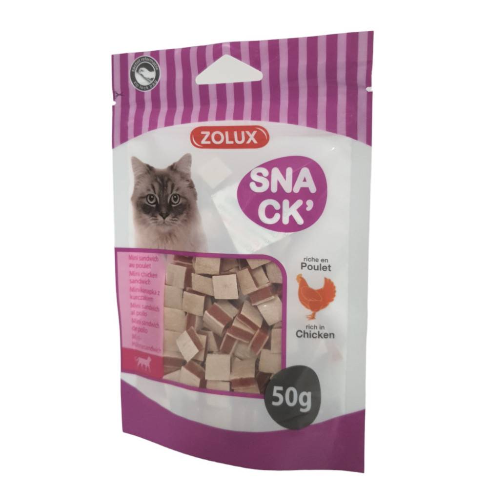 Zolux - zolux - Friandise mini sandwich au poulet 50 g pour chat - Image 3