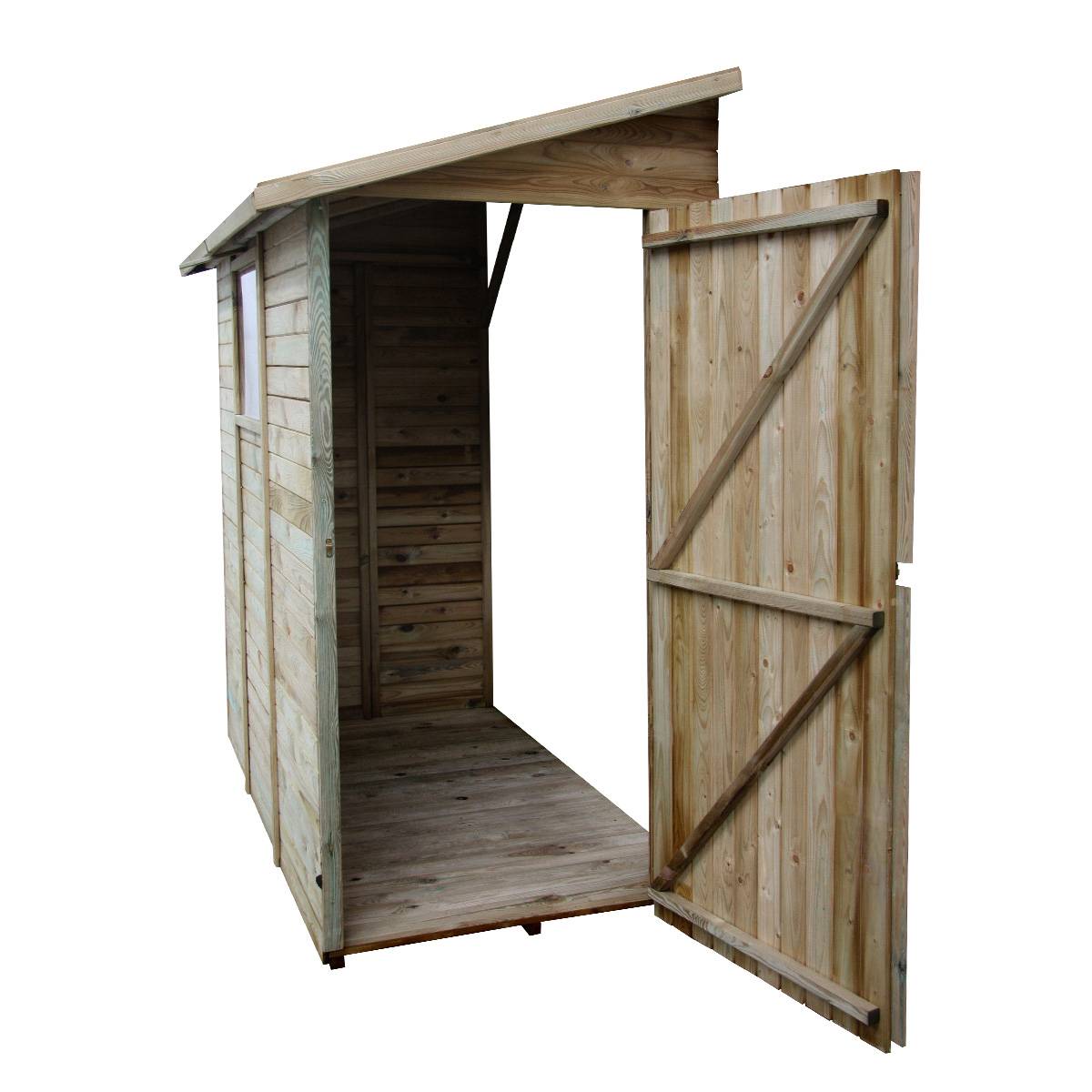 Abri de rangement adossé en bois 2,63 m² Elisa - Cémonjardin - Image 2